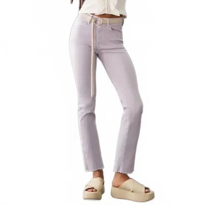 Edwin Bree Mid Rise Straight Crop Jean In Taro In Purple