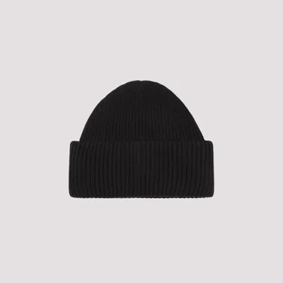 Acne Studios Small Face Logo Beanie In Black