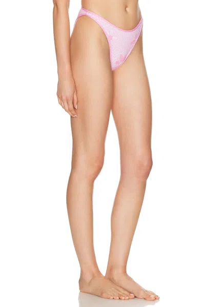 Heavy Manners High Cut Full Bikini Bottom In Pink