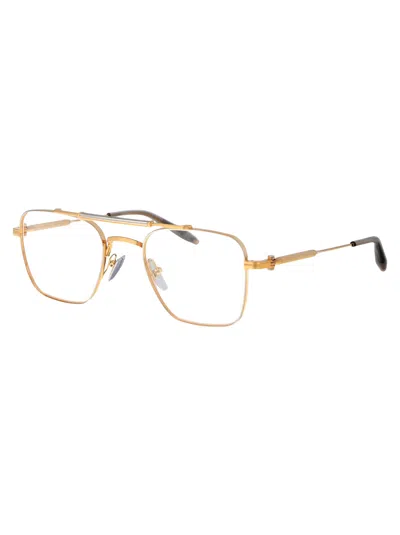Akoni Brushed Gold And Silver Titanium Optical Glasses