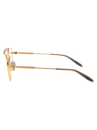 Akoni Brushed Gold And Silver Titanium Optical Glasses