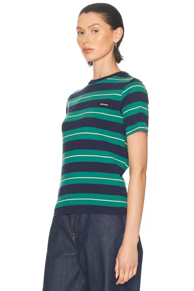 Miu Miu Short Sleeve T-shirt In Green