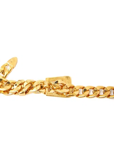 Alessandra Rich Brass Chain Link Choker In Gold