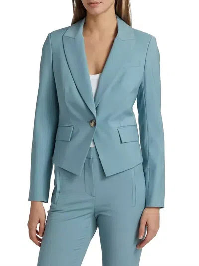 Veronica Beard Hosanna Dickey Jacket In Sea Glass In Blue
