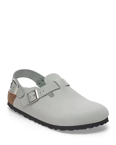 Birkenstock Tokyo Slipper With Cork Sole And Open Back In Gray