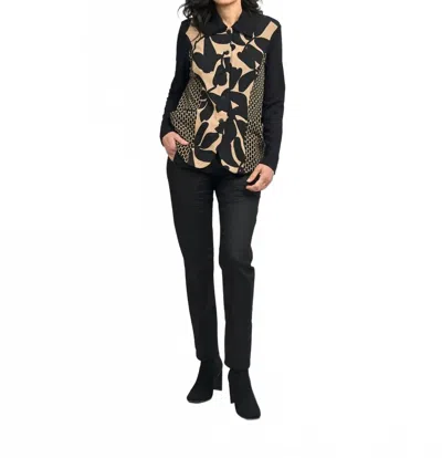Alembika Mixed Print Blazer In Black In Black