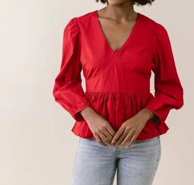 Laroque Cara Blouse In Lipstick In Red