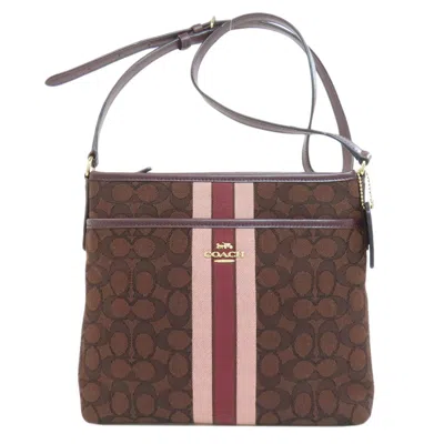 Pre-owned Coach Pink Canvas Shoulder Bag ()