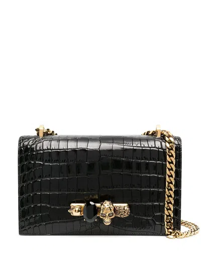 Alexander Mcqueen Alexander Mc Queen Jewelled Satchel Mini Leather Crossbody Bag