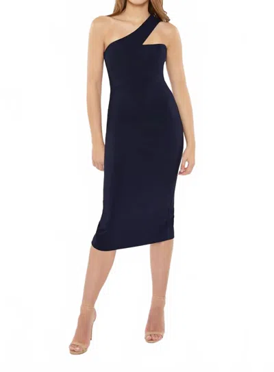 Likely Florent One Shoulder Midi Dress In Navy