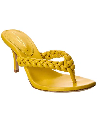 Gianvito Rossi Tropea Braided Leather Thong Sandals