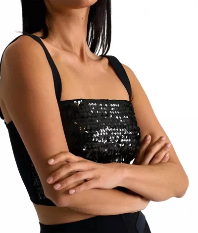 Shan Helena Bandeau Top In Caviar 800