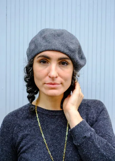 Michael Stars Zoe Wool Beret Hat In Heather Grey