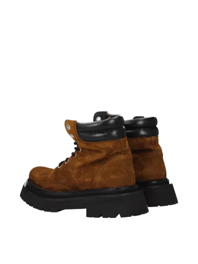 Ami Alexandre Mattiussi Ami Paris Lace-up Suede Ankle Boots