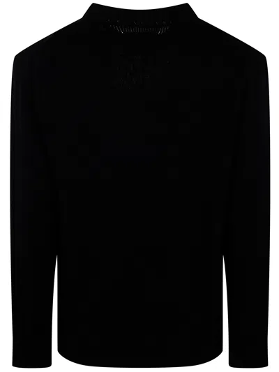 Amiri Black Sweater With Maxi Logo Lettering On The Front In Black