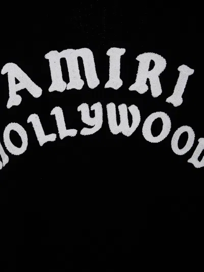 Amiri Black Sweater With Maxi Logo Lettering On The Front In Black