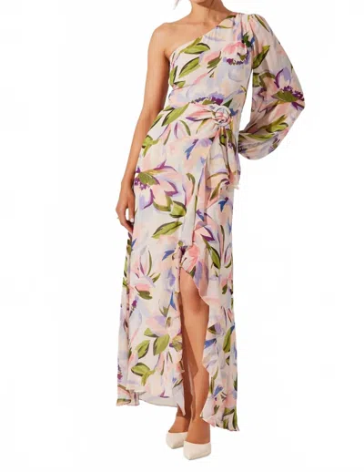 Astr The Label Sandersonia Floral Print Asymmetric Dress In Pink