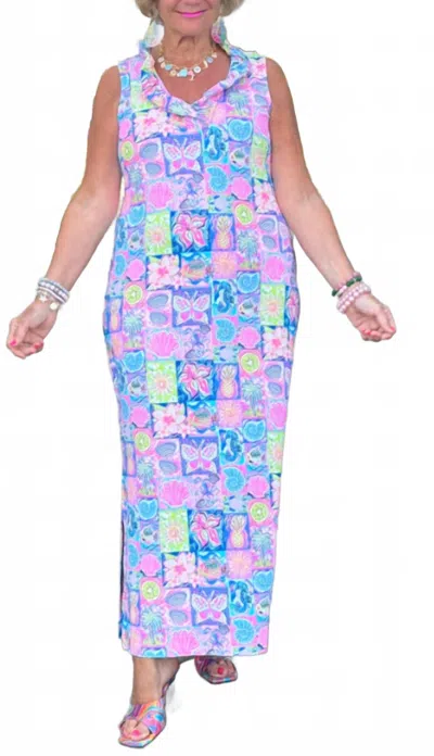 Lulu-b Sandy Beach Ruffle Maxi Size 1x In Multi