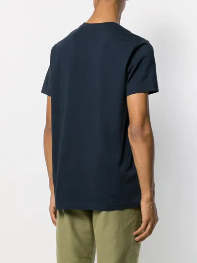 Aspesi Silenzio Crew Neck Pure Cotton T-shirt In Blue