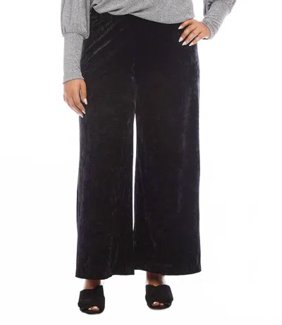 Karen Kane Crushed Velvet Ankle Wide Leg Pants