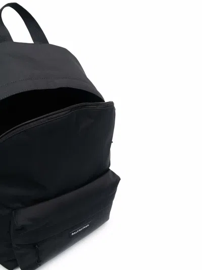 Balenciaga Adjustable Straps Backpack Front Pocket In Black