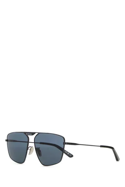 Balenciaga Occhiali Da Sole Tag 2.0 Navigator In Metallo Nero Donna