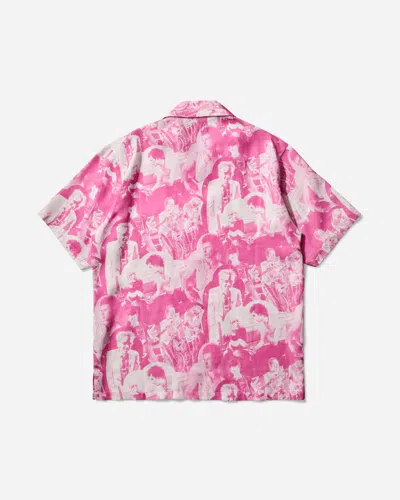 Hysteric Glamour Men S Dennis Morris / Bollocks Anarchy Open Collar Shirt In Pink