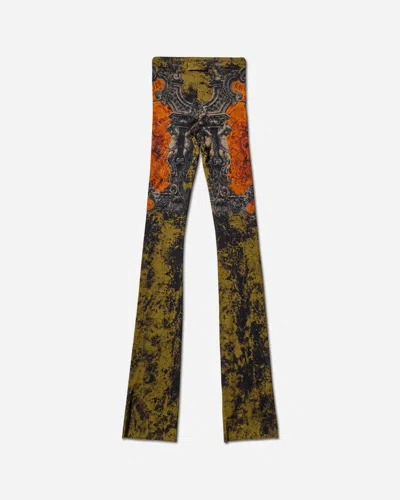 Jean Paul Gaultier Straight Flared Graphic Print Stretch Trousers