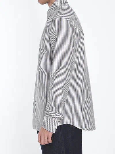 Bottega Veneta Men Camicia Con Logo In Gray