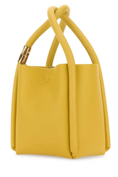 Boyy Mustard Leather Lotus 12 Handbag