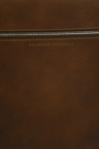 Brunello Cucinelli Calfskin Trolley With Grain