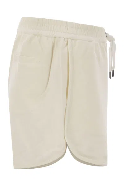 Brunello Cucinelli Cotton Shorts In Neutral