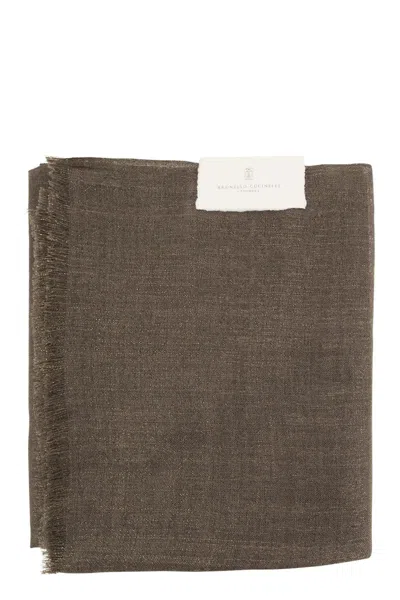 Brunello Cucinelli Sparkling Cashmere And Silk Scarf