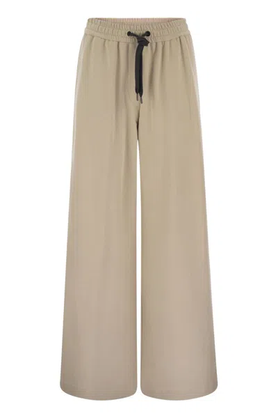 Brunello Cucinelli Track Trousers In Cotton Fleece Smooth