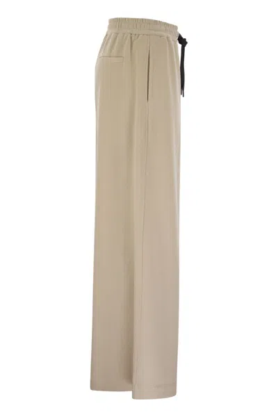 Brunello Cucinelli Track Trousers In Cotton Fleece Smooth