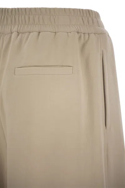 Brunello Cucinelli Track Trousers In Cotton Fleece Smooth