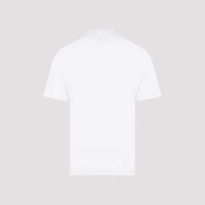 Brunello Cucinelli Chest Logo Cotton Crewneck T-shirt In White
