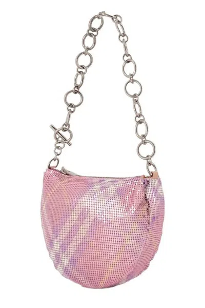 Burberry Eve Wallet On Chain - Metal - Pink In Pink