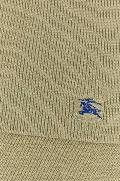 Burberry Khaki Cashmere Scarf In Neutral