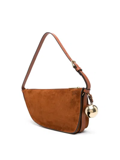 Burberry Shield Sling Charm Shoulder Bag In Brown