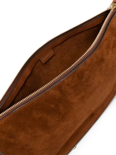 Burberry Shield Sling Charm Shoulder Bag In Brown