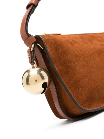 Burberry Shield Sling Charm Shoulder Bag In Brown