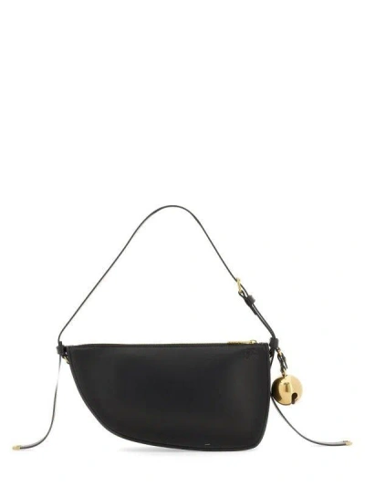 Burberry Curved Shape Gold-tone Hardware Shoulder Bag In Black