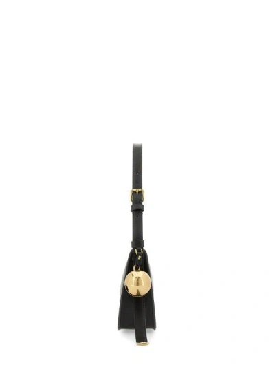 Burberry Curved Shape Gold-tone Hardware Shoulder Bag In Black