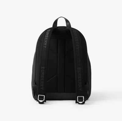 Burberry Men Black Backpack With Two Adjustable Shoulder Straps With Logo Lettering And Logoletterin