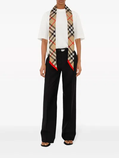 Burberry Thin Check Silk Scarf