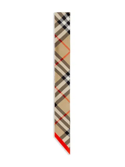 Burberry Thin Check Silk Scarf