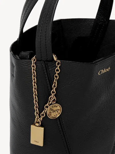 Chloé Small Spin Tote Bag In Grained Leather