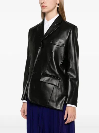 Comme Des Garçons Long-sleeved Casual Jacket In Black