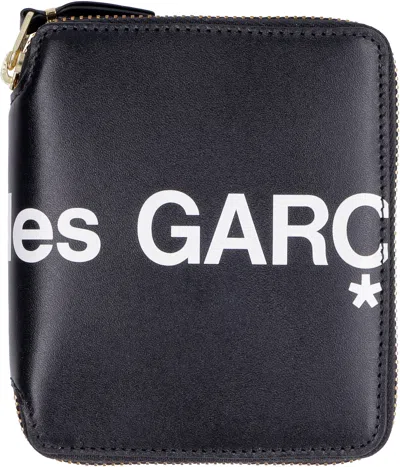 Comme Des Garçons Wallet Huge Leather Zip Around Wallet In Black